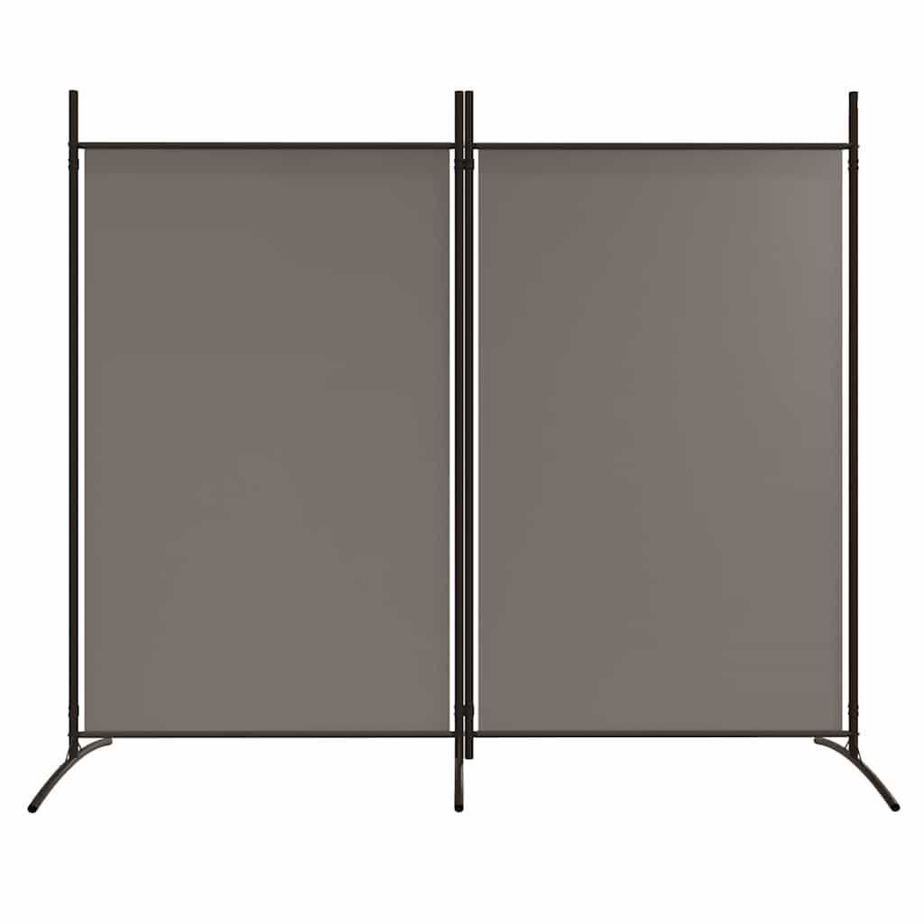 2-Panel Fabric Room Divider Anthracite 175x180cm | Simpledeals