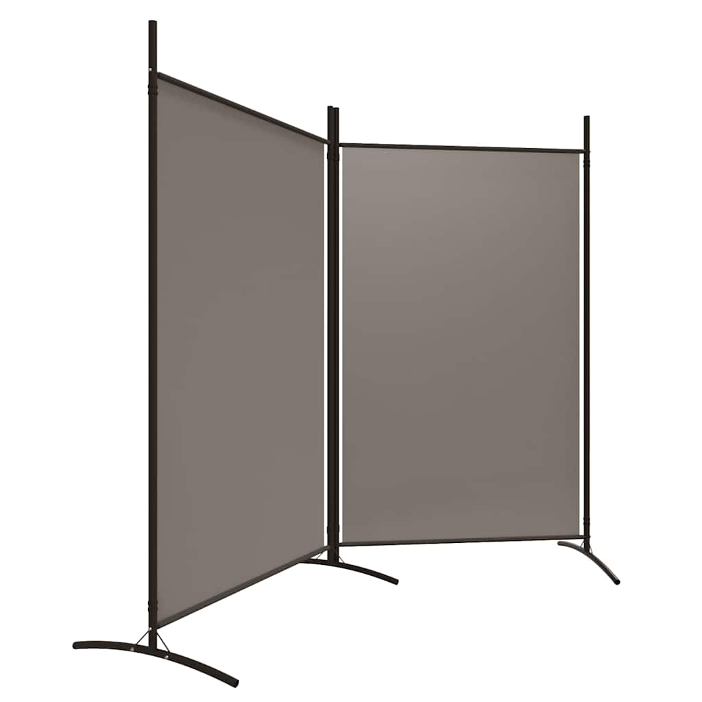 2-Panel Fabric Room Divider Anthracite 175x180cm | Simpledeals