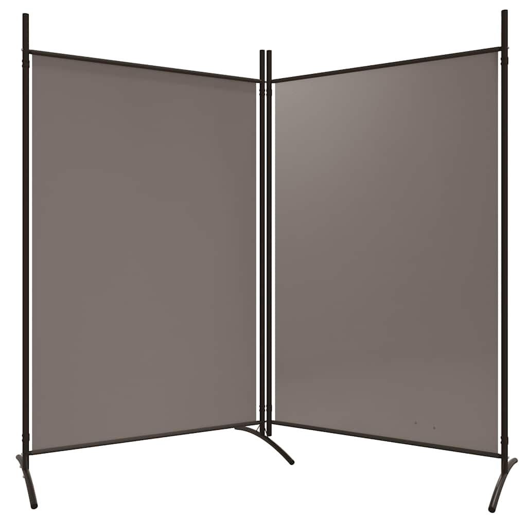 2-Panel Fabric Room Divider Anthracite 175x180cm | Simpledeals