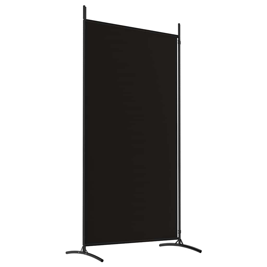2-Panel Fabric Room Divider 175x180cm Black | Simpledeals