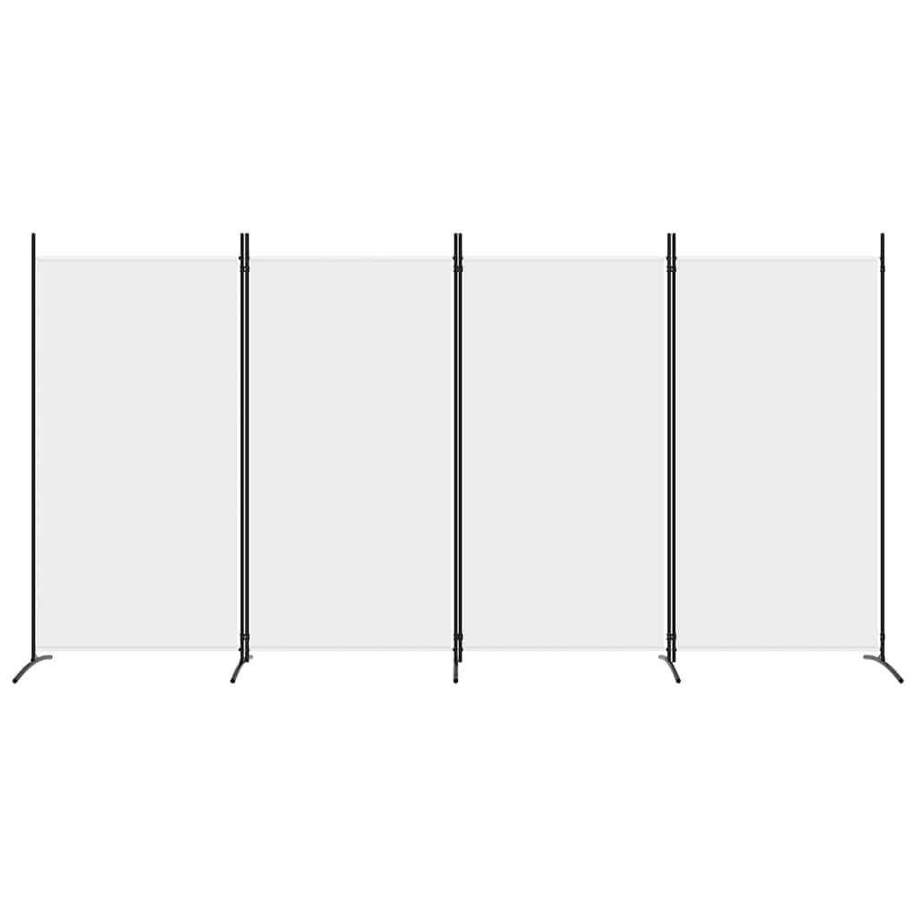 4-Panel Fabric Room Divider 346cm White | Simpledeals