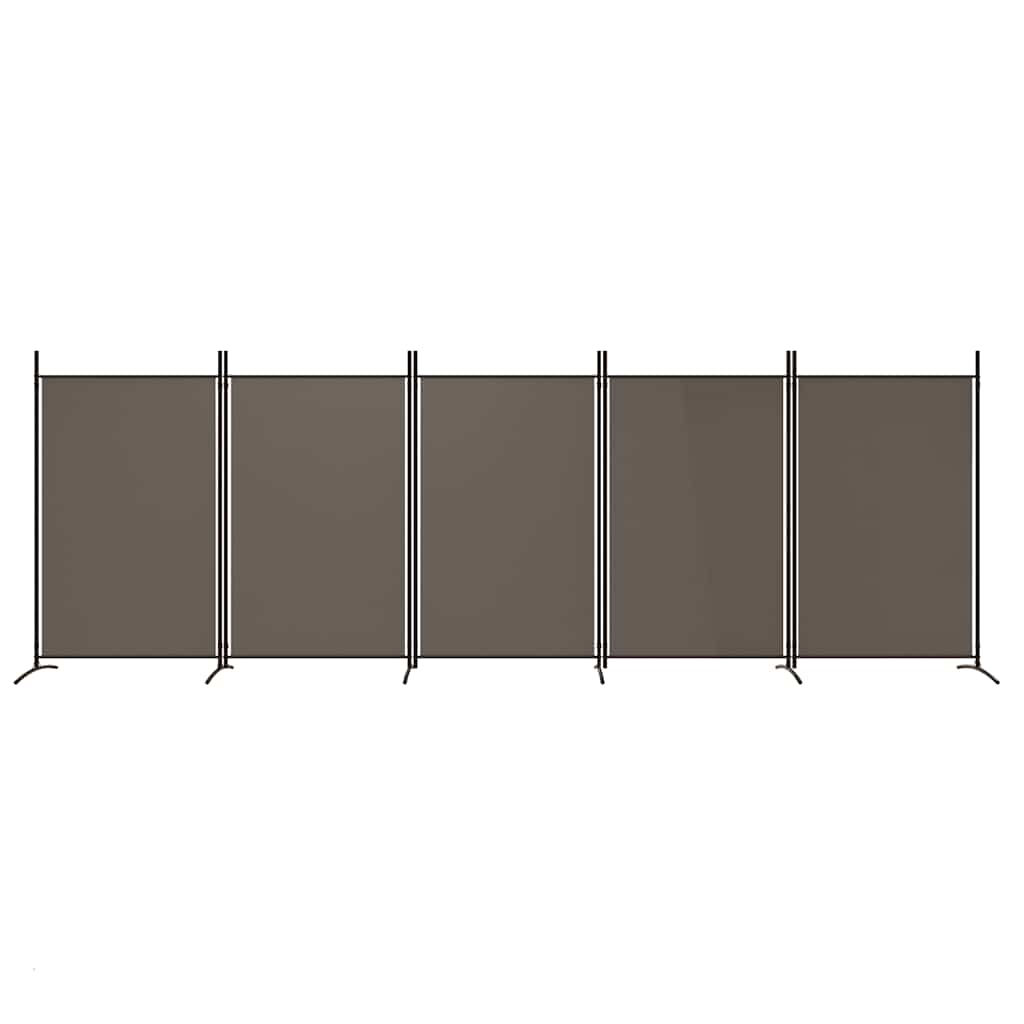 5-Panel Fabric Room Divider 433cm Anthracite | Simpledeals