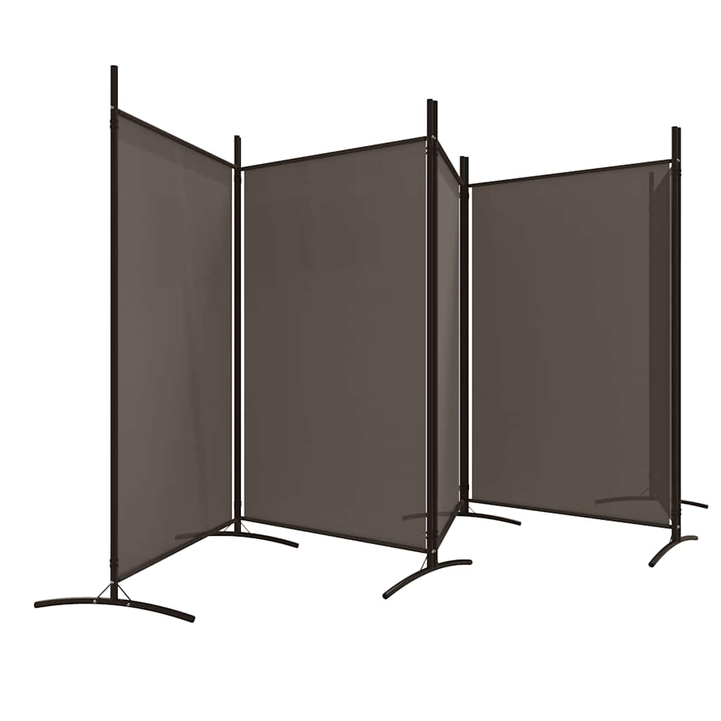 5-Panel Fabric Room Divider 433cm Anthracite | Simpledeals