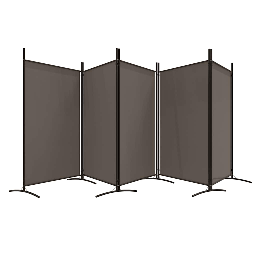 5-Panel Fabric Room Divider 433cm Anthracite | Simpledeals
