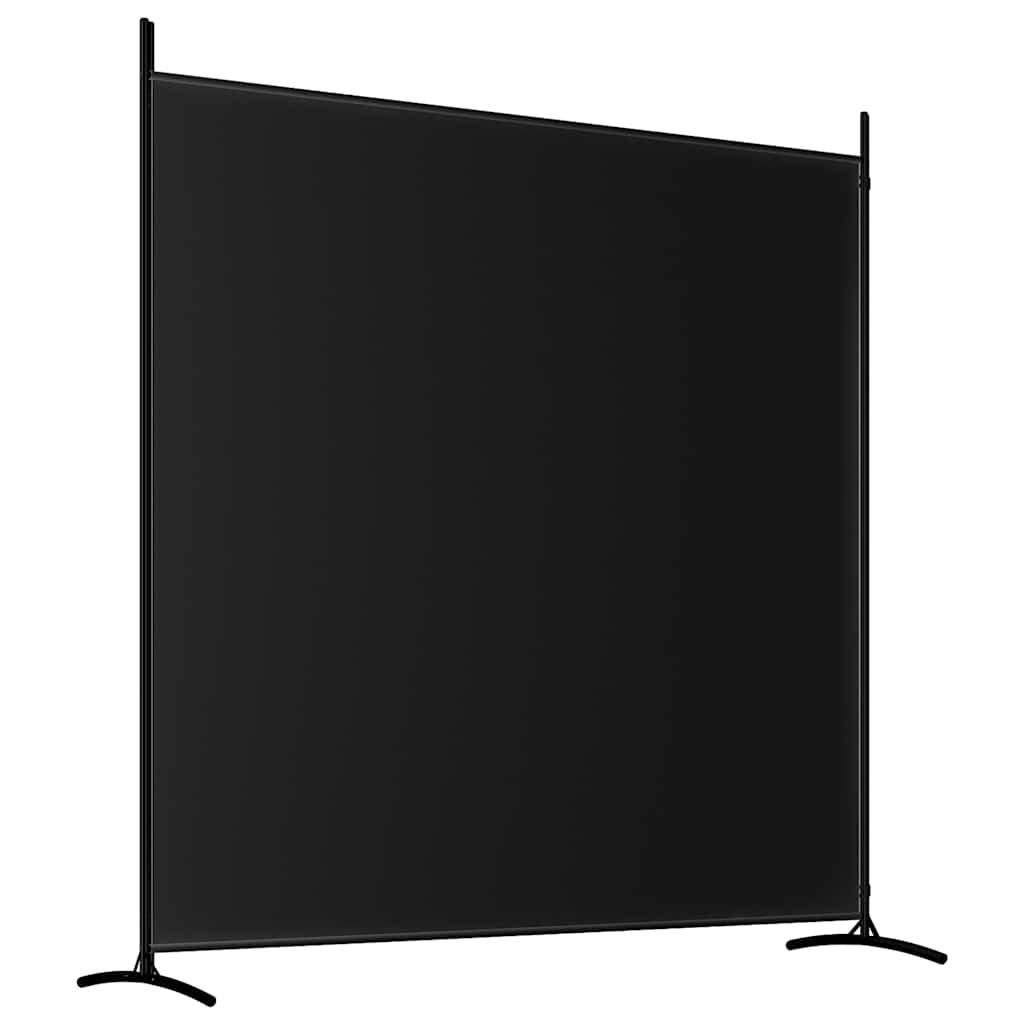 Fabric Room Divider 2-Panel 348x180cm Black | Simpledeals