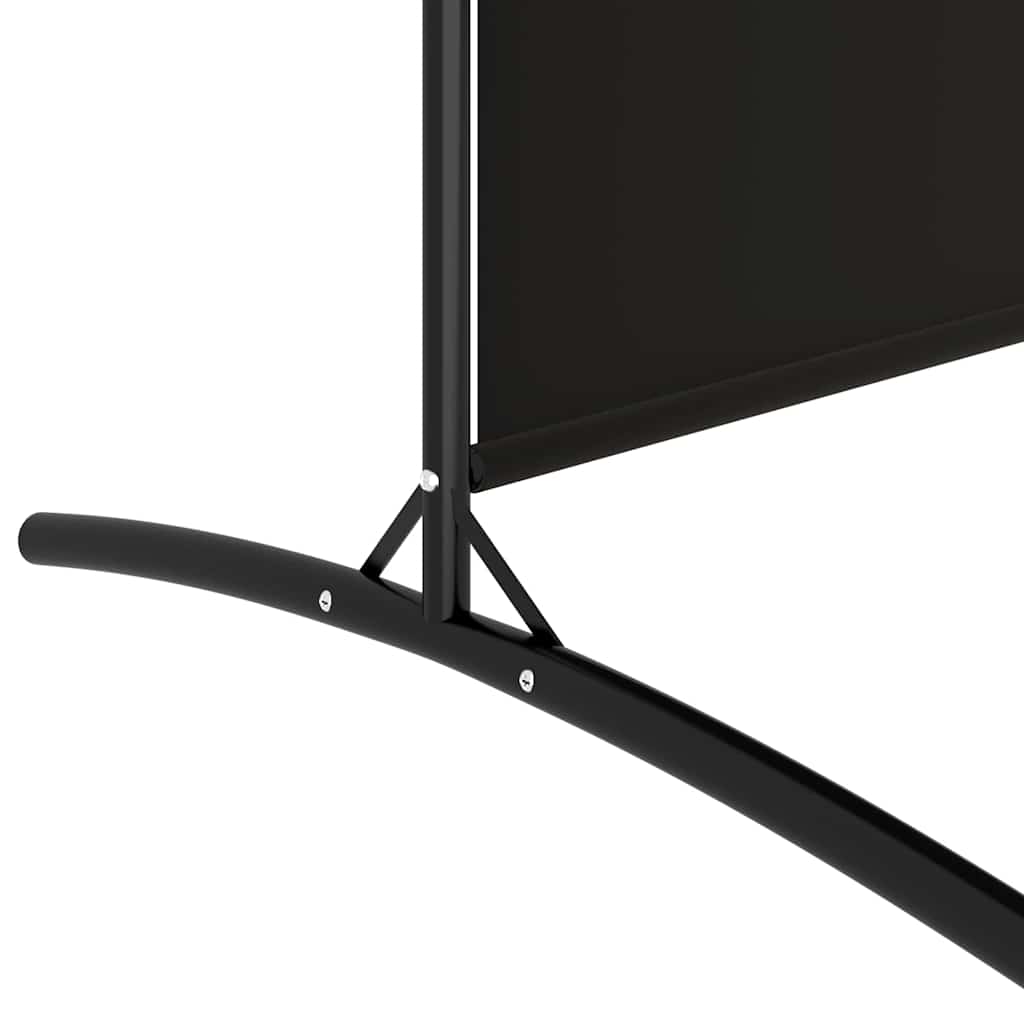 Fabric Room Divider 2-Panel 348x180cm Black | Simpledeals