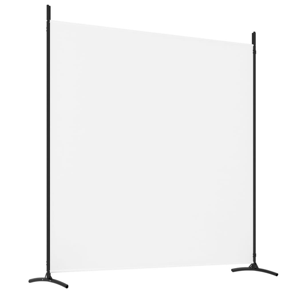 4-Panel Room Divider White Fabric 698cm | Simpledeals