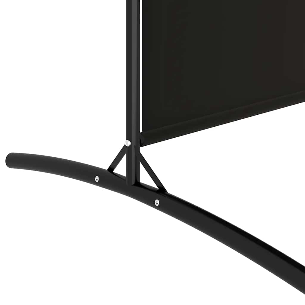 4-Panel Room Divider Black Fabric 698cm | Simpledeals