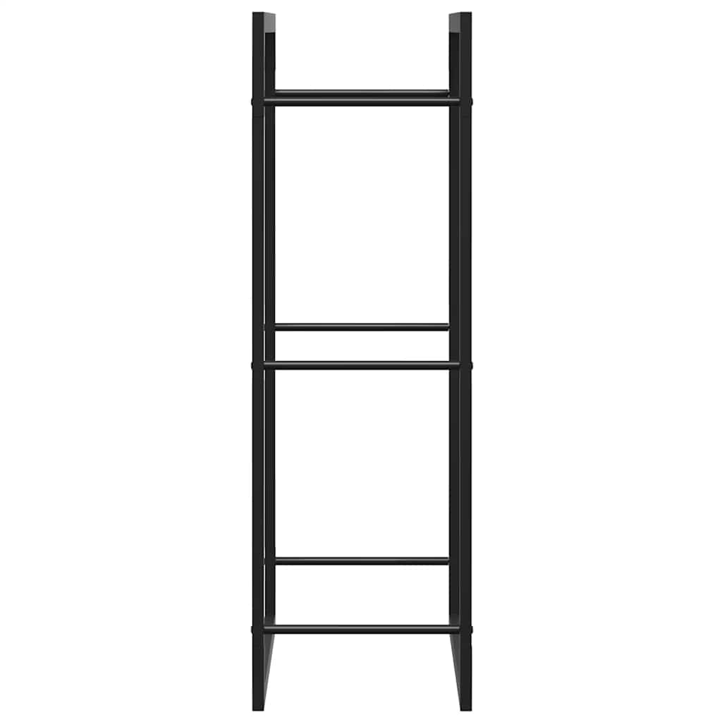 Firewood Rack Steel Matt Black 50x94cm | Simpledeals