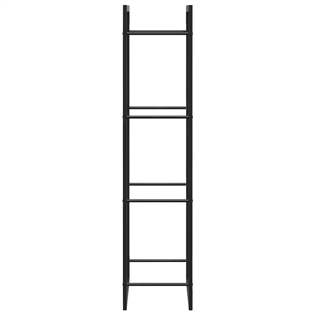 Steel Firewood Rack Matt Black 132cm | Simpledeals