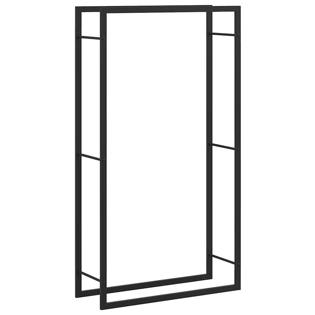 Steel Firewood Rack 154cm Matt Black | Simpledeals