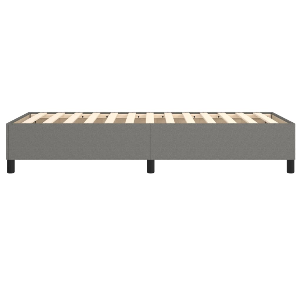 King Single Bed Frame Dark Grey Fabric Box Spring | Simpledeals