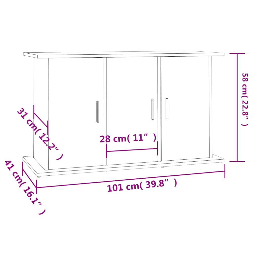 Aquarium Stand Sonoma Oak 101cm Engineered Wood | Simpledeals
