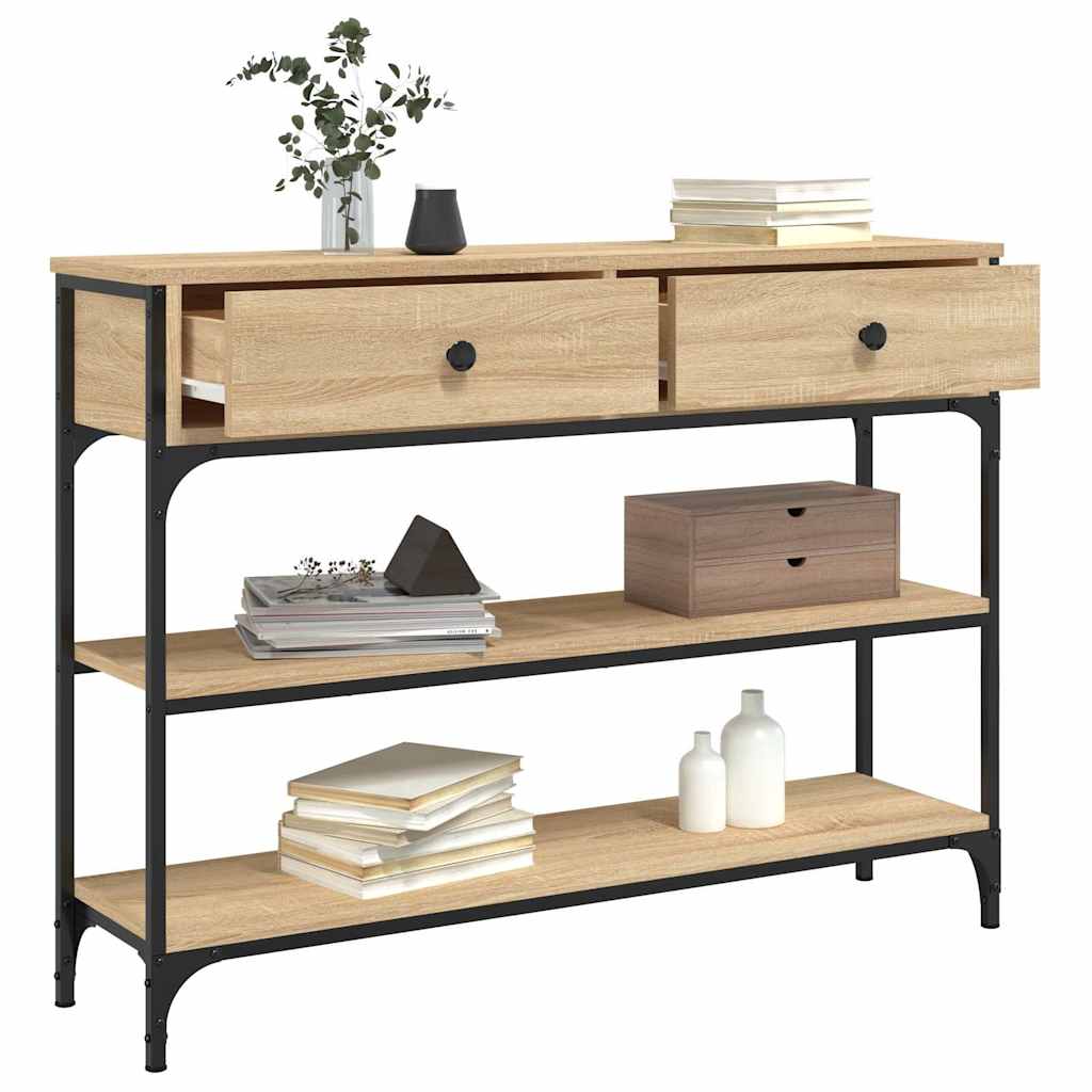 Console Table Sonoma Oak 100cm Hallway Shelf | Simpledeals