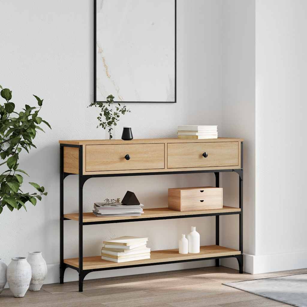 Console Table Sonoma Oak 100cm Hallway Shelf | Simpledeals