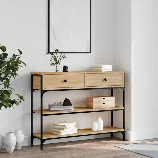 Console Table Sonoma Oak 100cm Hallway Shelf