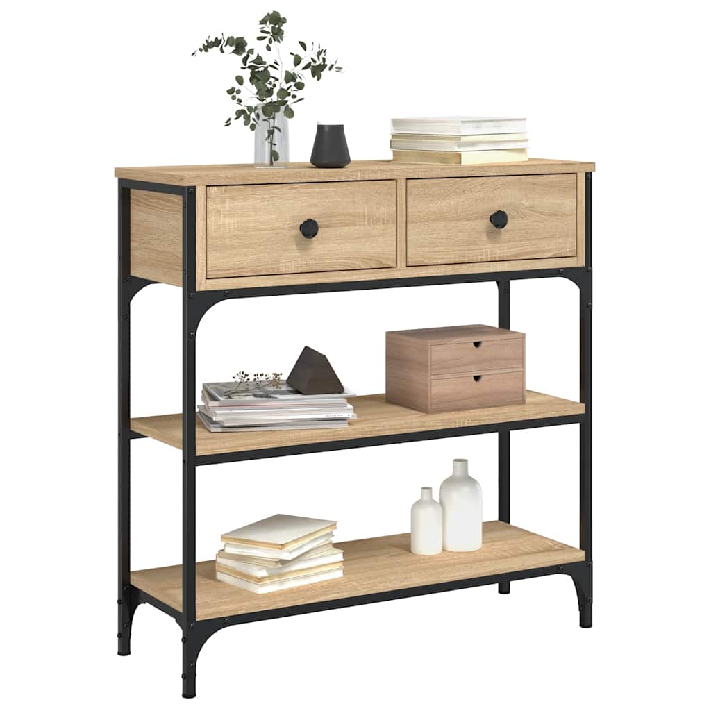Console Table Sonoma Oak Slim Hallway Table | Simpledeals