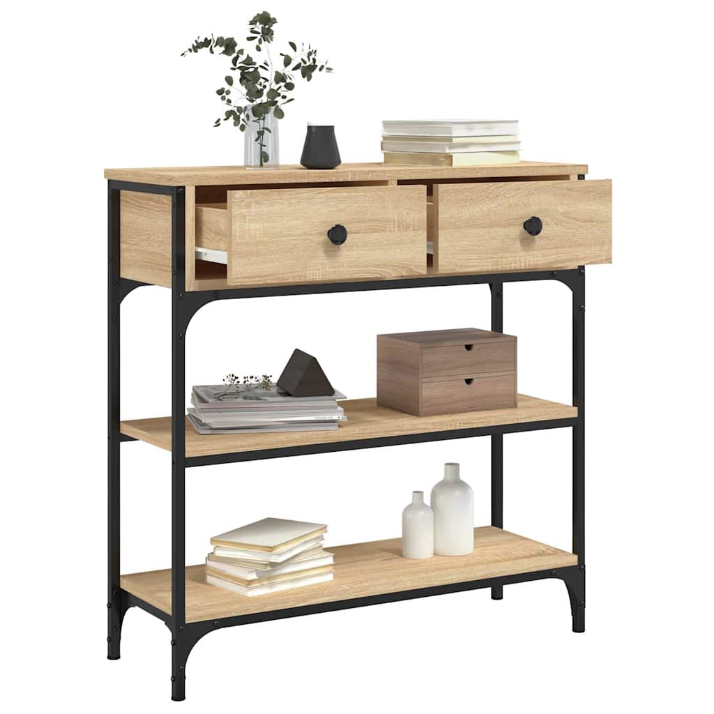 Console Table Sonoma Oak Slim Hallway Table | Simpledeals