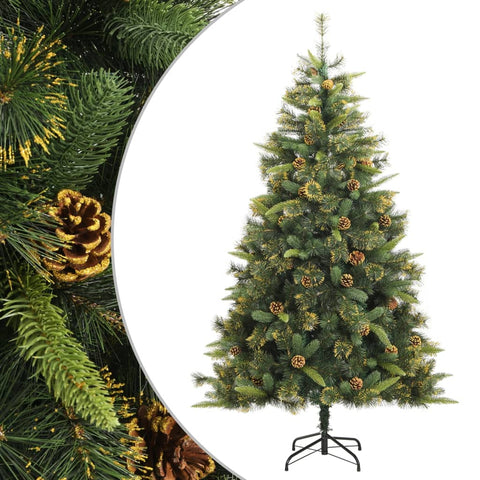 Naturally Enchanting: Artificial Hinged Christmas Tree with Cones