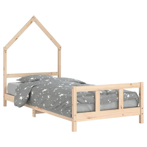 Kids Bed Frame Single Solid Wood Pine