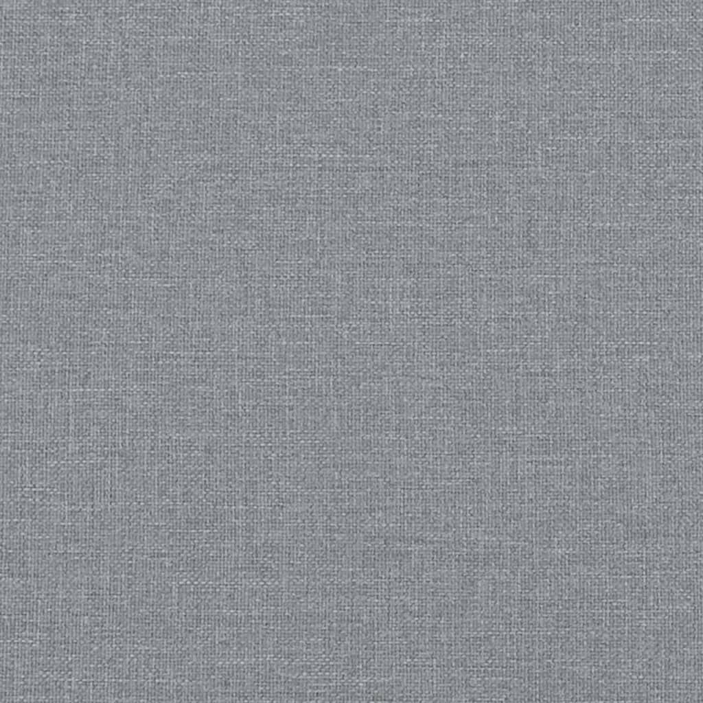 Daybed with Trundle Light Grey Fabric Single Size