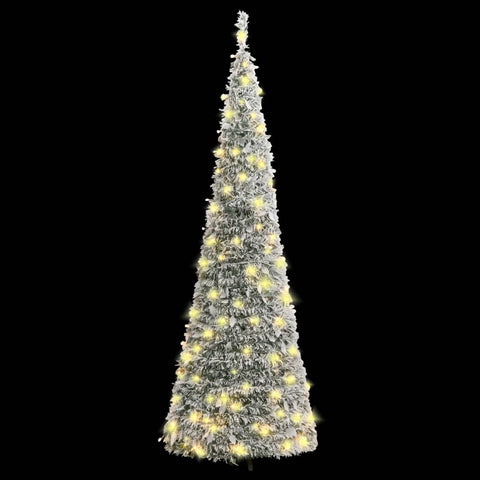Artificial Christmas Tree Pop-up Flocked Snow 150 LEDs
