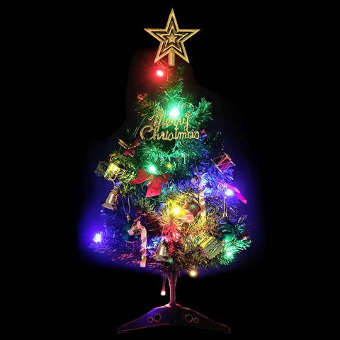 Mini Artificial Pre-lit Christmas Tree with 20 LEDs Green