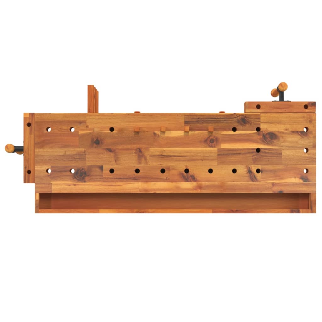 Acacia Wood Workbench Drawers Vices 124cm | Simpledeals