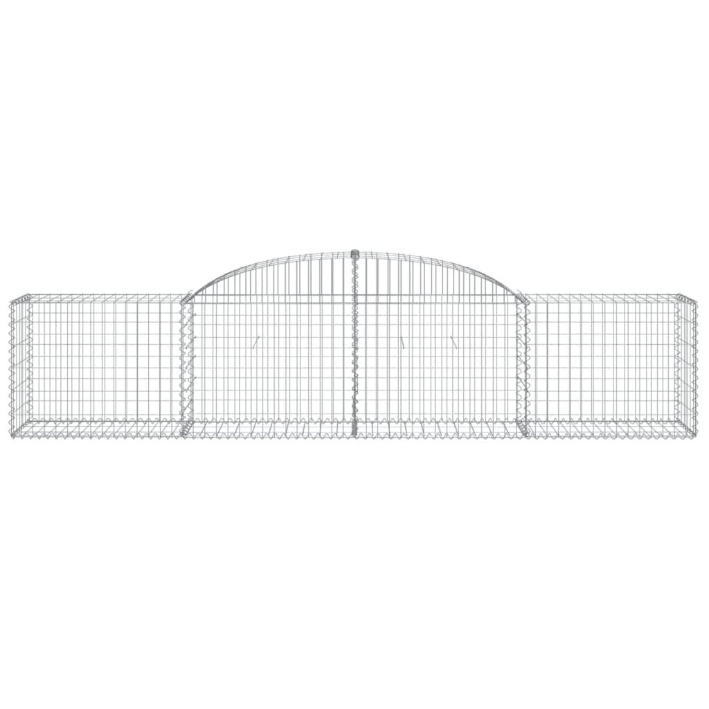 Galvanised Arched Gabion Baskets: A Duo of Elegance