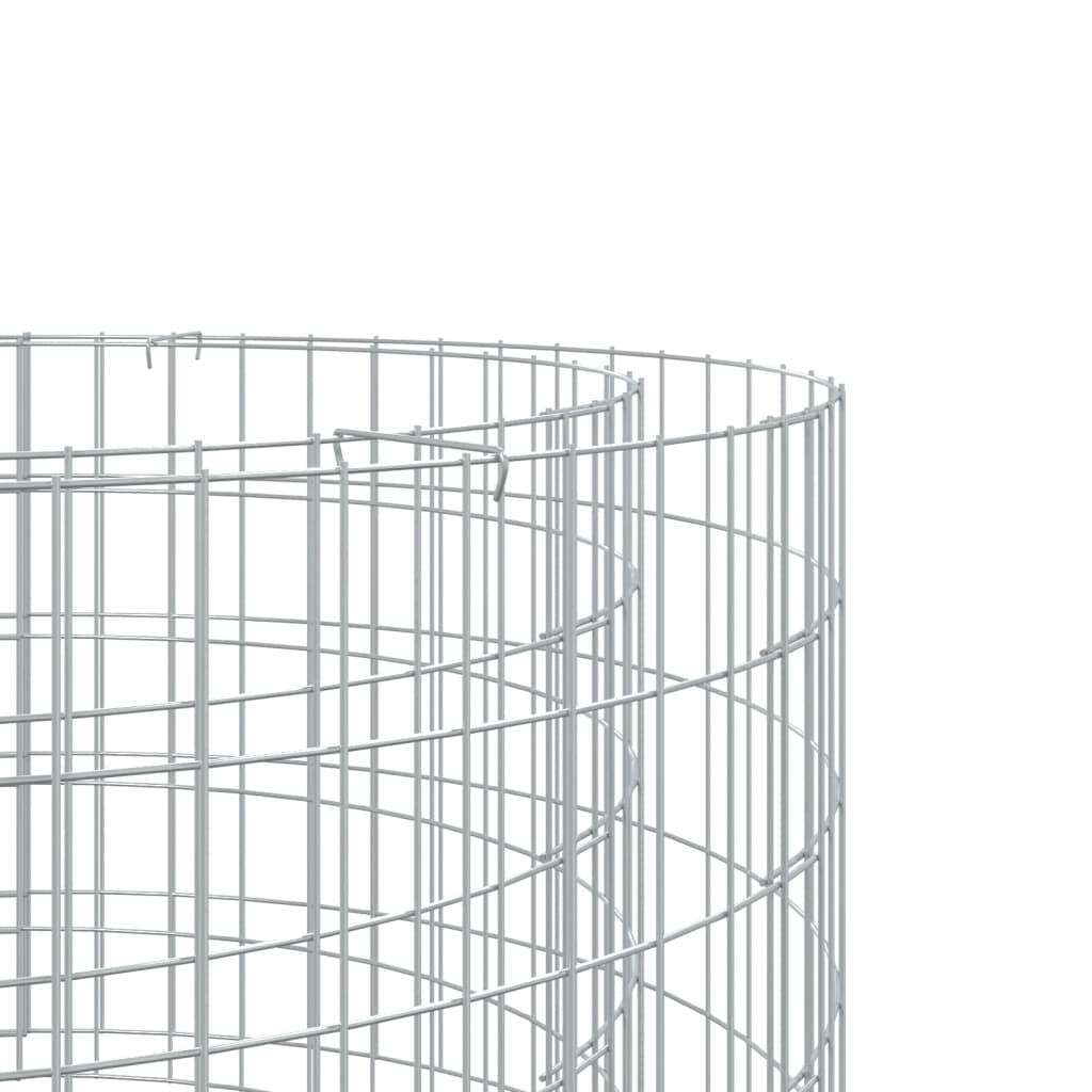Gabion Fire Pit 100cm Galvanised Iron | Simpledeals