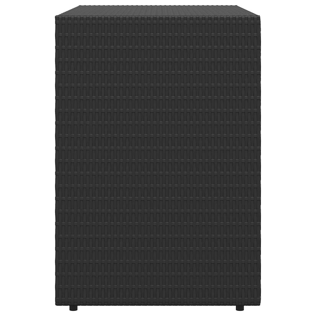 Poly Rattan Garden Storage Cabinet Black | Simpledeals