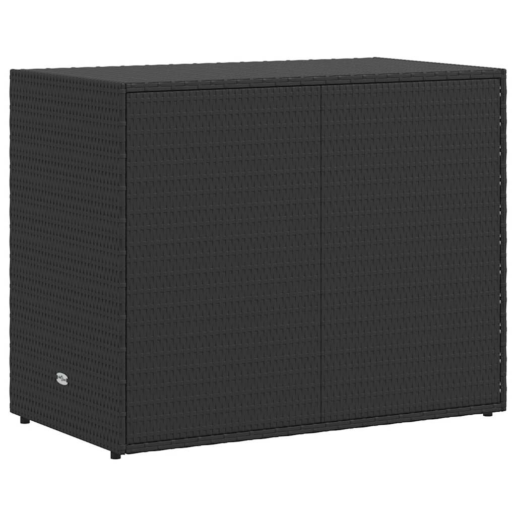 Poly Rattan Garden Storage Cabinet Black | Simpledeals