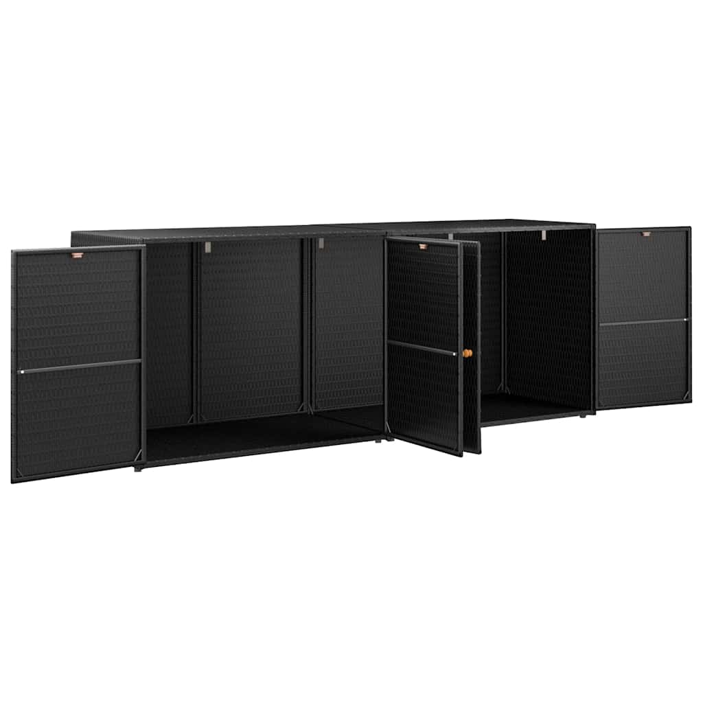 Garden Storage Cabinet Poly Rattan 198cm | Simpledeals