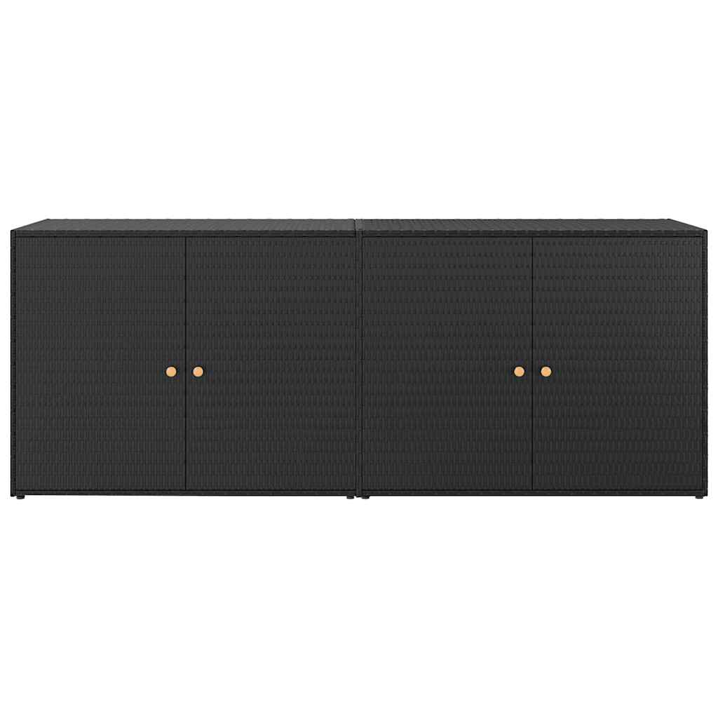 Garden Storage Cabinet Poly Rattan 198cm | Simpledeals