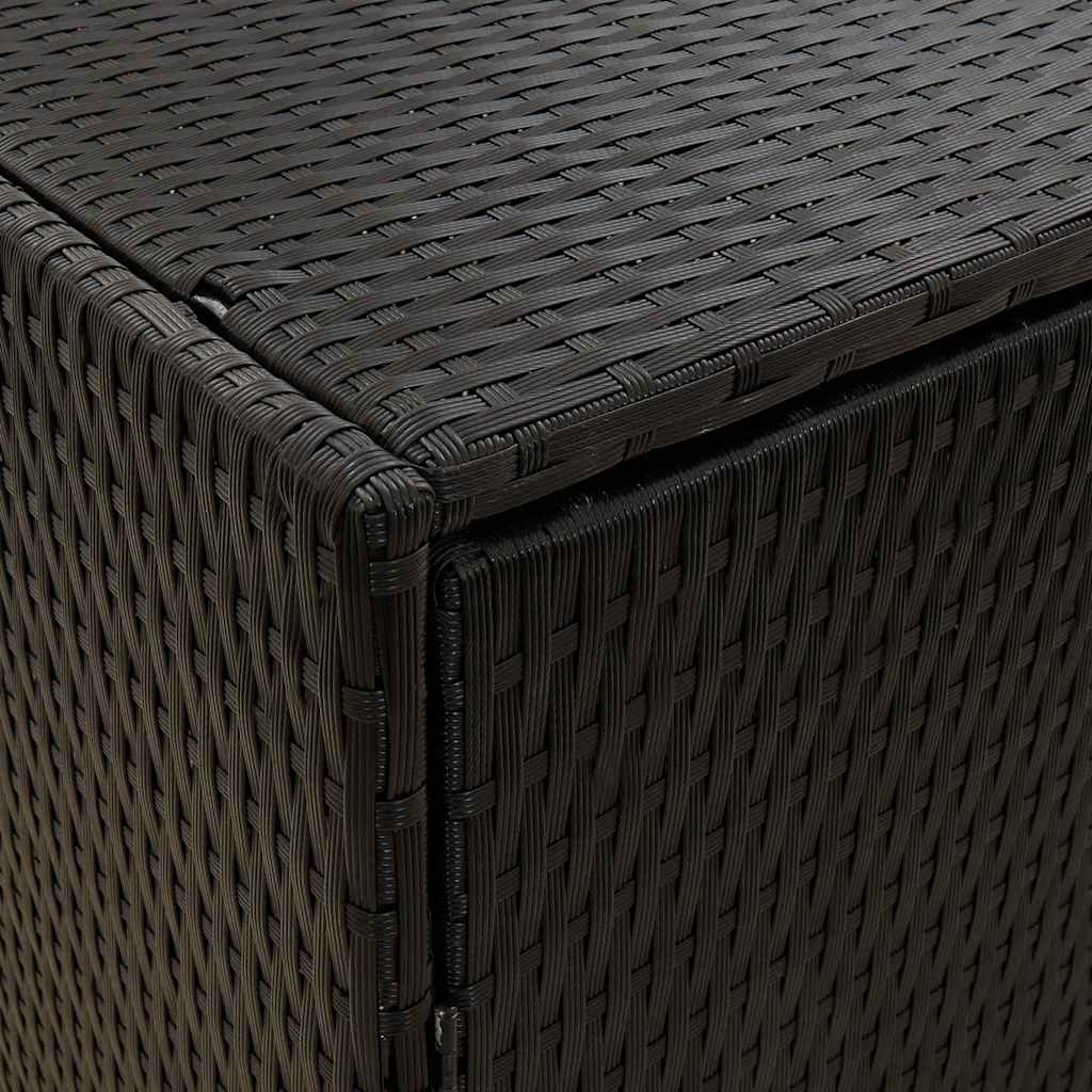 Outdoor Rattan Storage Cabinet 180cm Black | Simpledeals