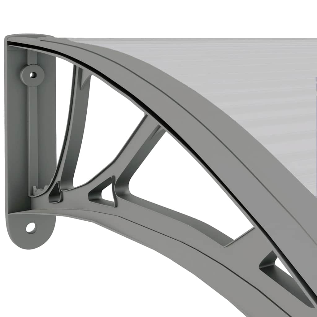 Heavy-duty Door Canopy Polycarbonate, Durable Grey Black