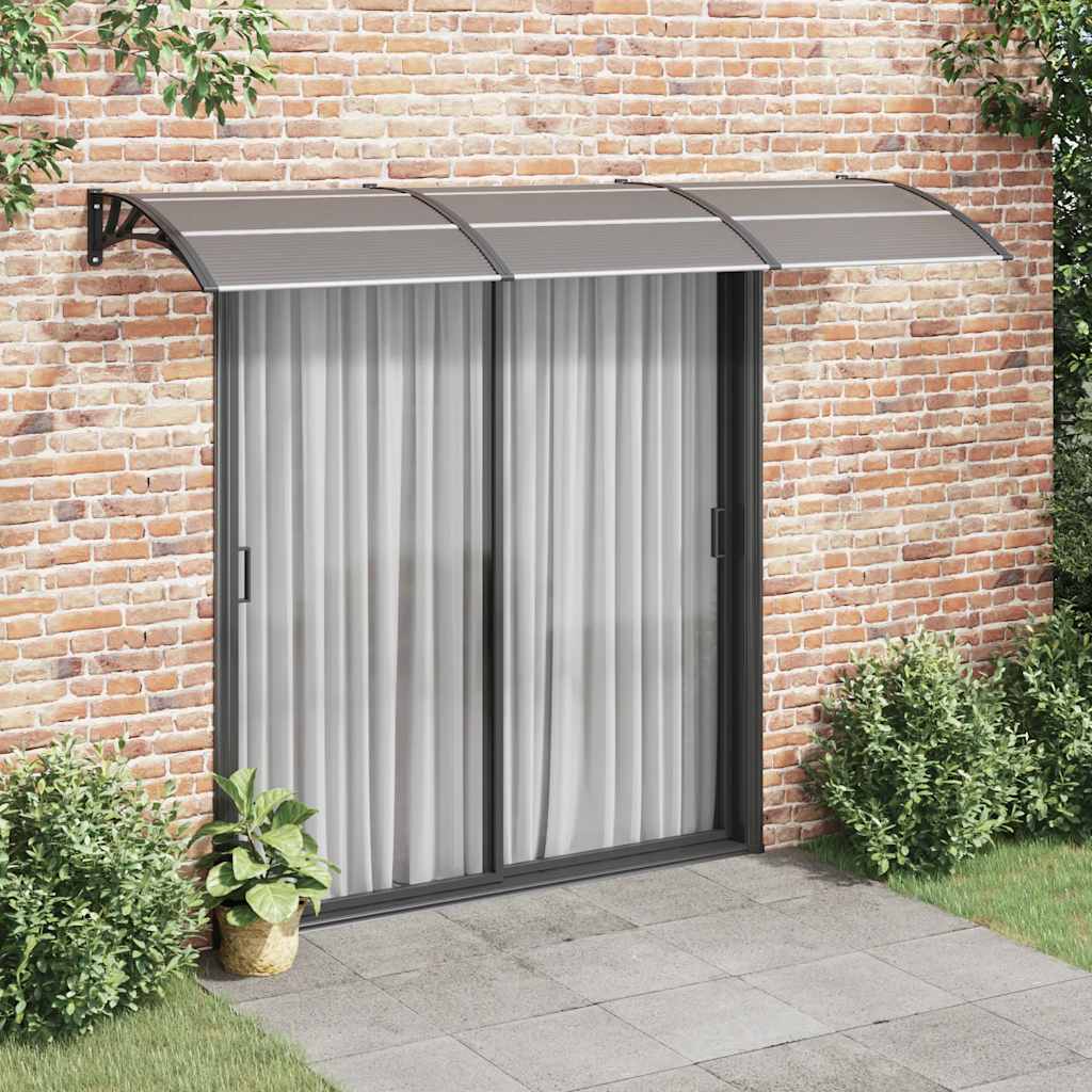 Heavy-duty Door Canopy Polycarbonate, Durable Grey Black - photo 15