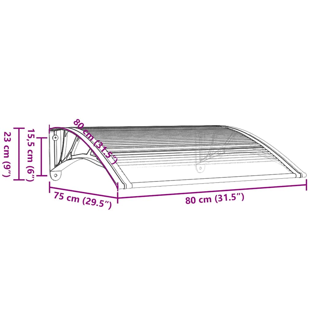 Heavy-duty Door Canopy Polycarbonate with Window & Door Awnings - photo 28