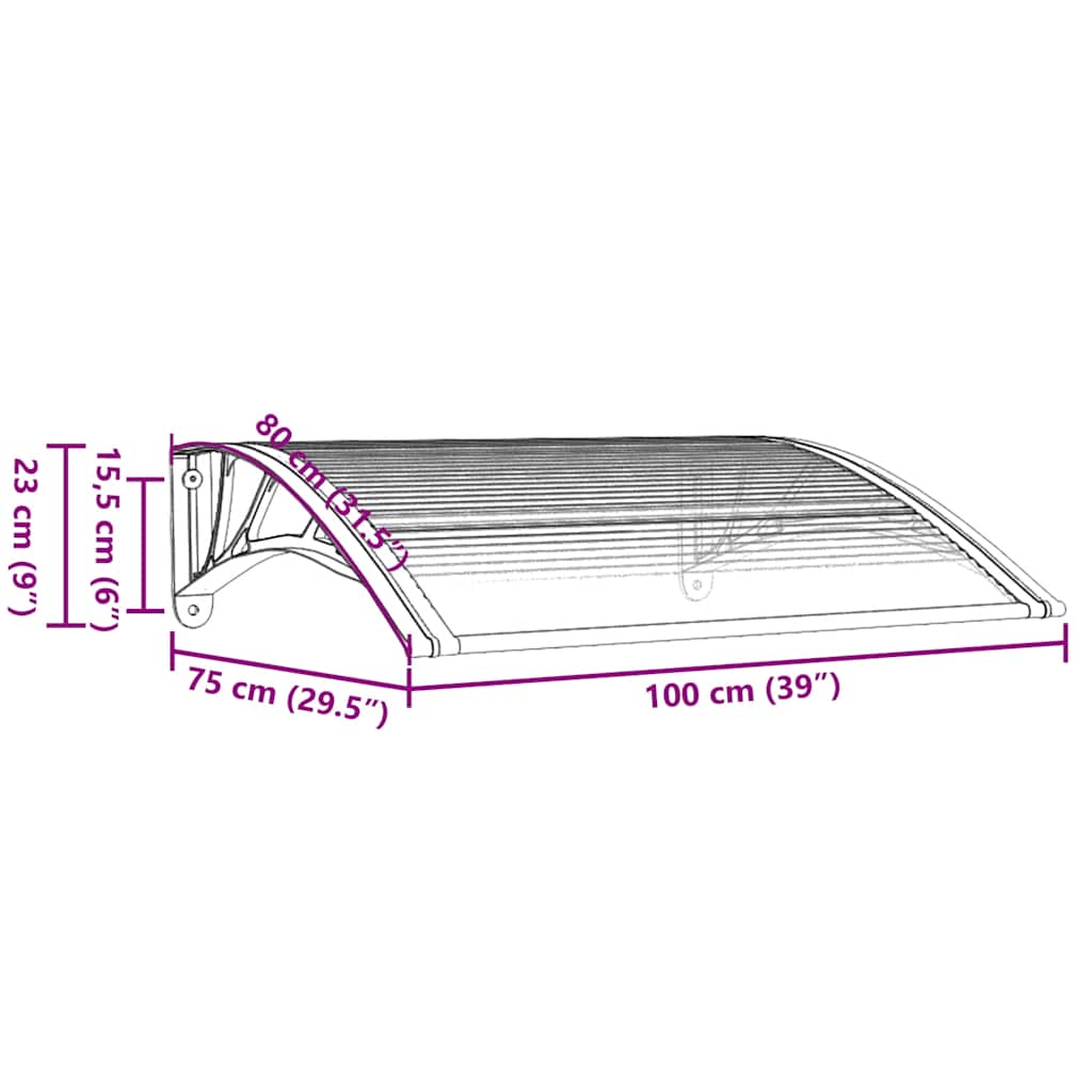 Window & Door Awnings - Heavy-duty Door Canopy Polycarbonate - photo 42