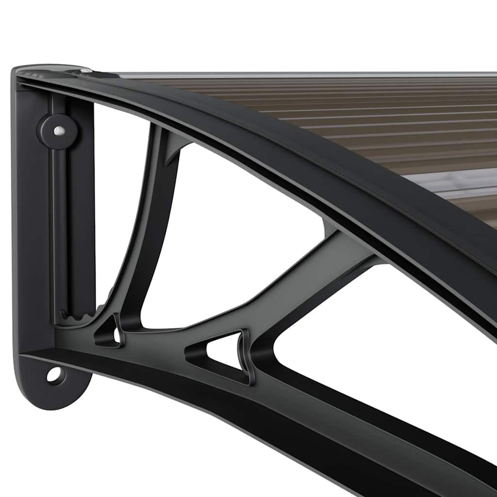 Heavy-duty Door Canopy Polycarbonate, Durable Grey Black - photo 55