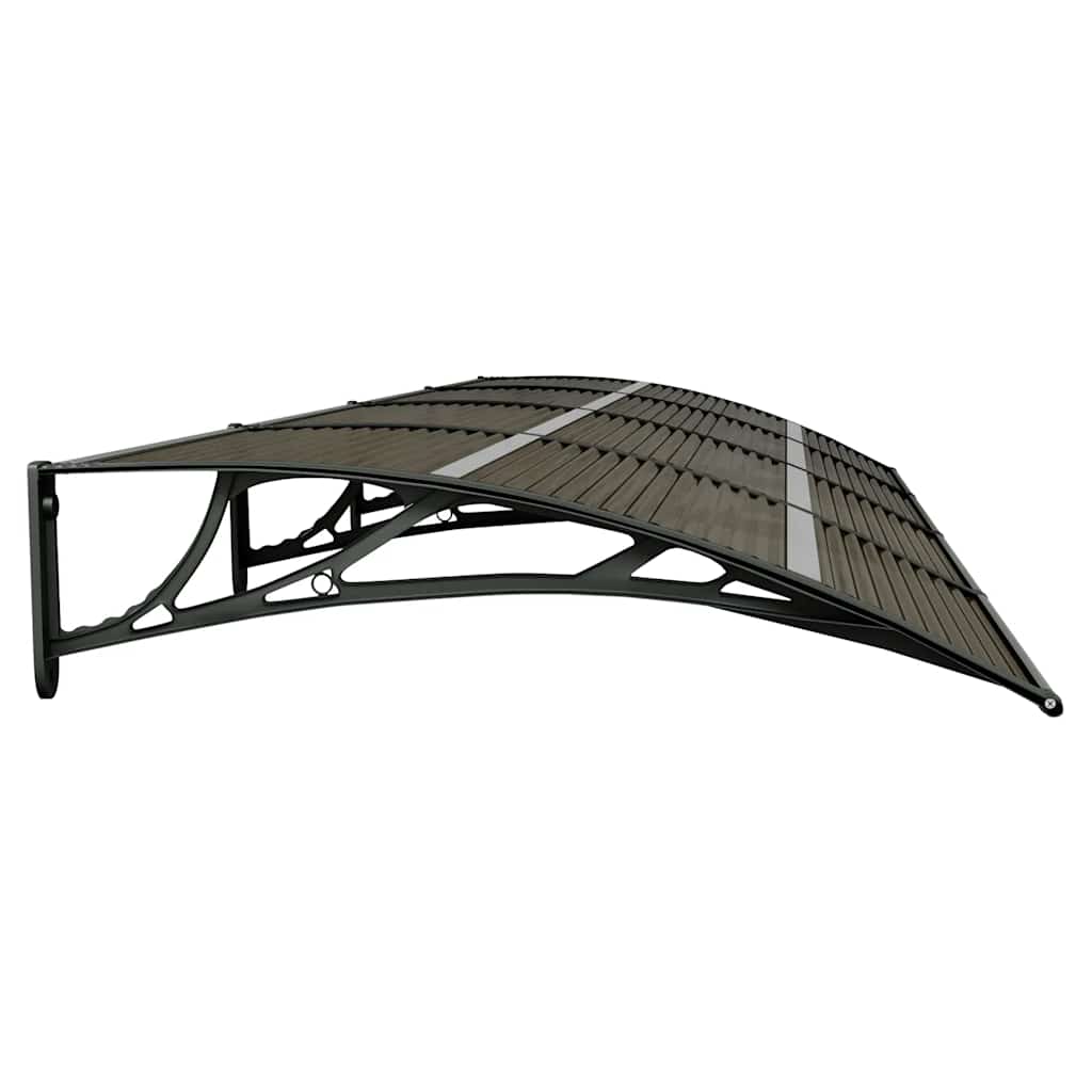 Heavy-duty Door Canopy Polycarbonate, Durable Grey Black - photo 95