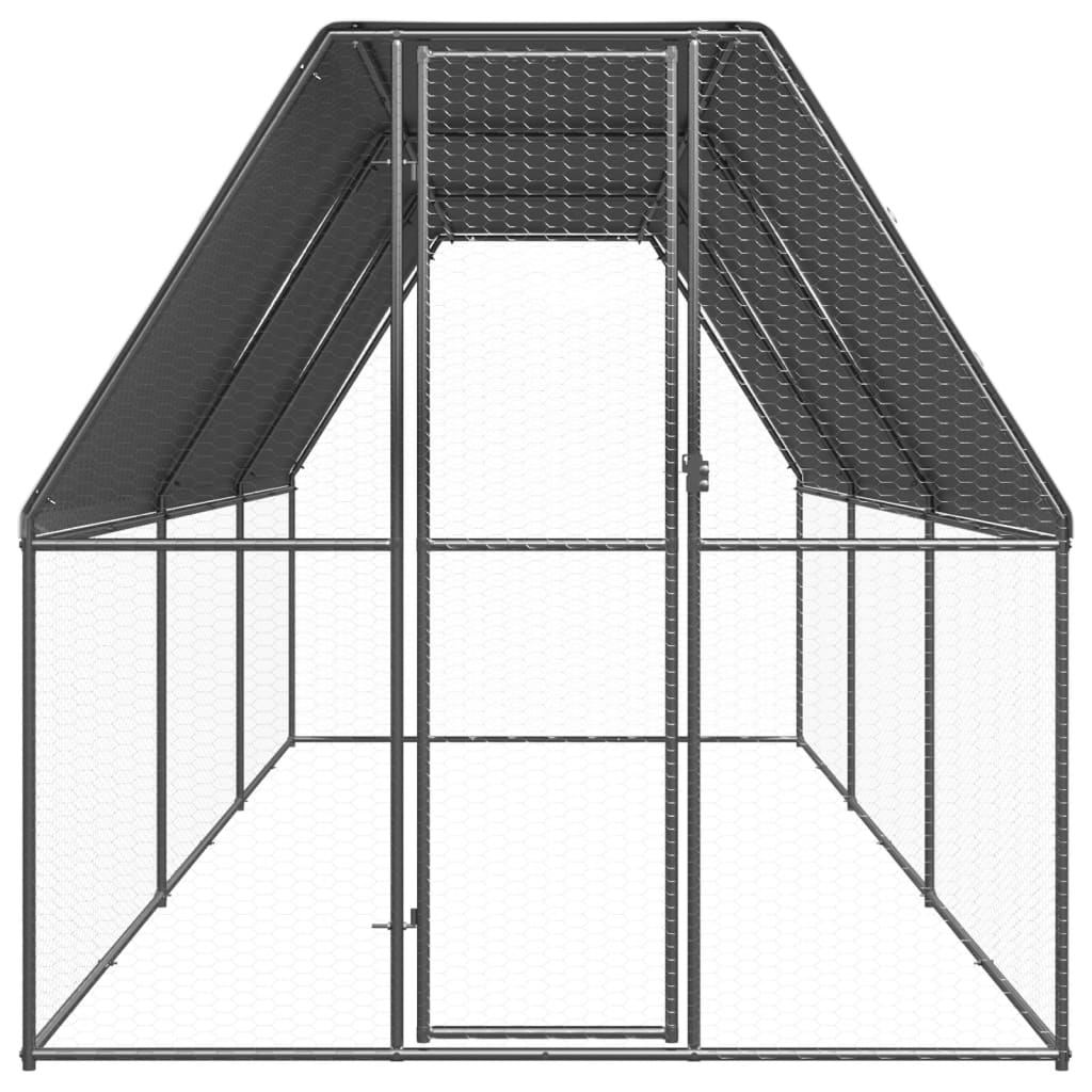 Large Chicken Coop Run Galvanised Steel 2x6x2m | Simpledeals