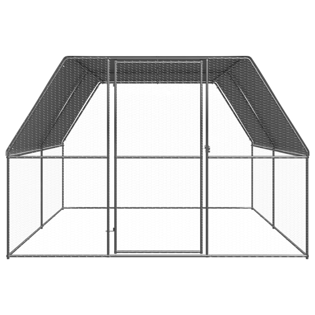 Large Chicken Coop Enclosure 3x4x2m Galvanised | Simpledeals