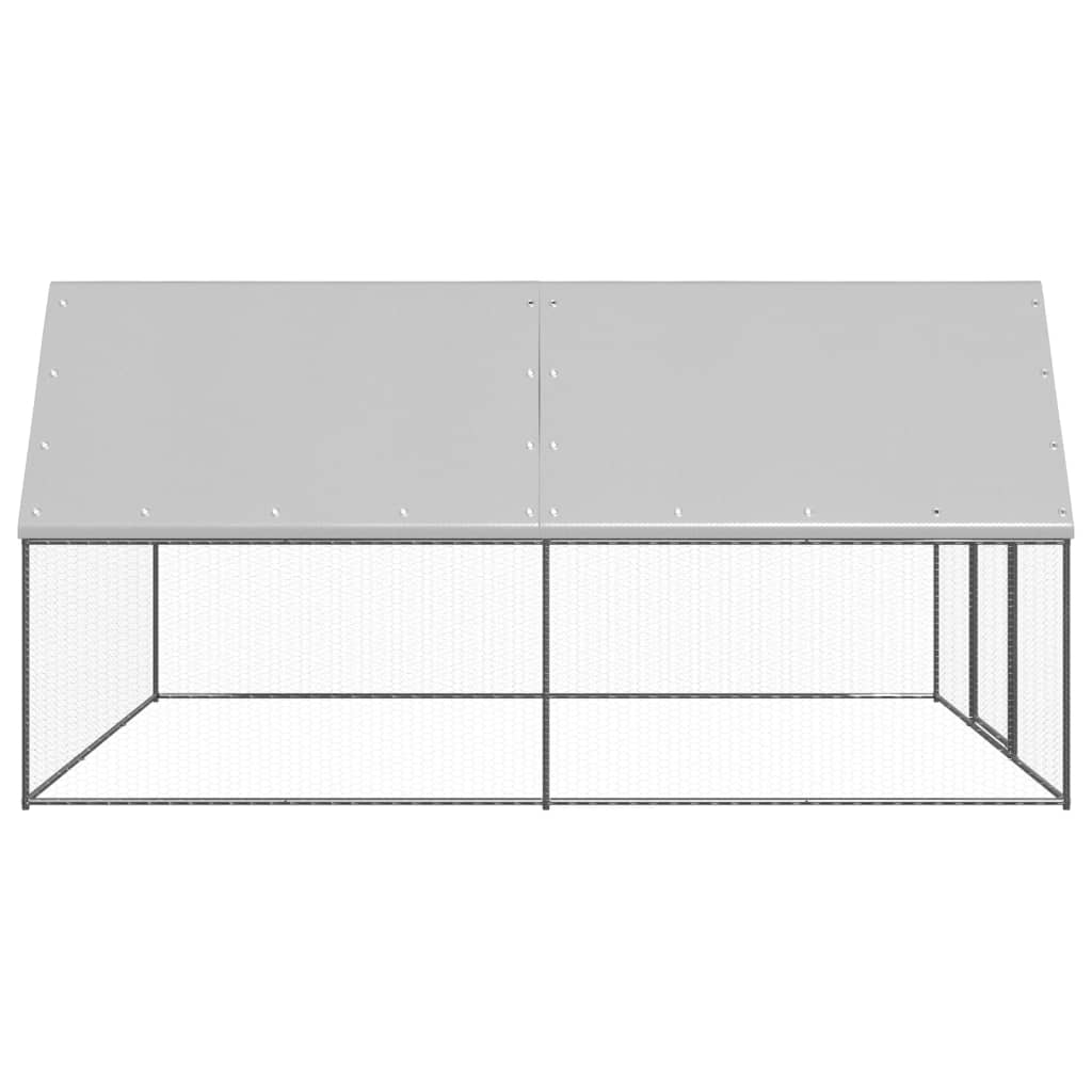 Large Chicken Coop Enclosure 3x4x2m Galvanised | Simpledeals