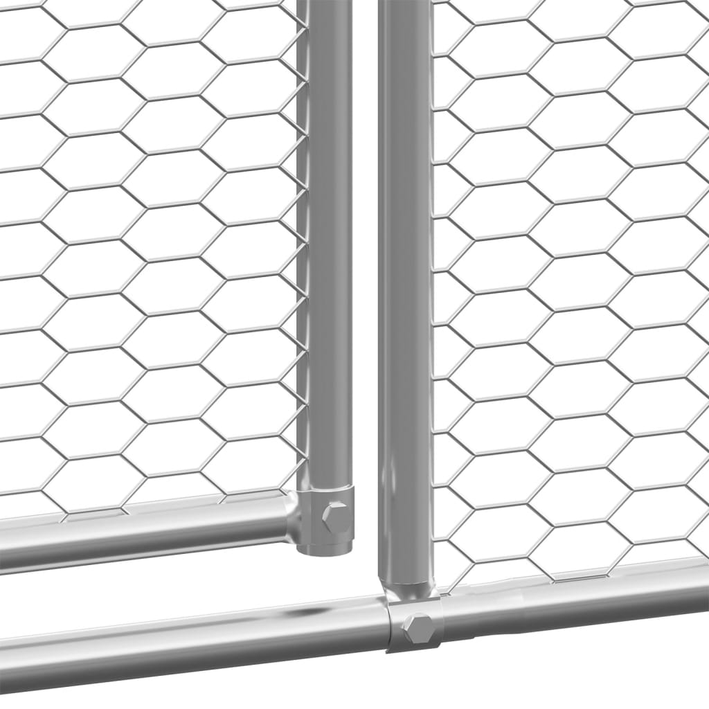 Large Chicken Coop Enclosure 3x4x2m Galvanised | Simpledeals