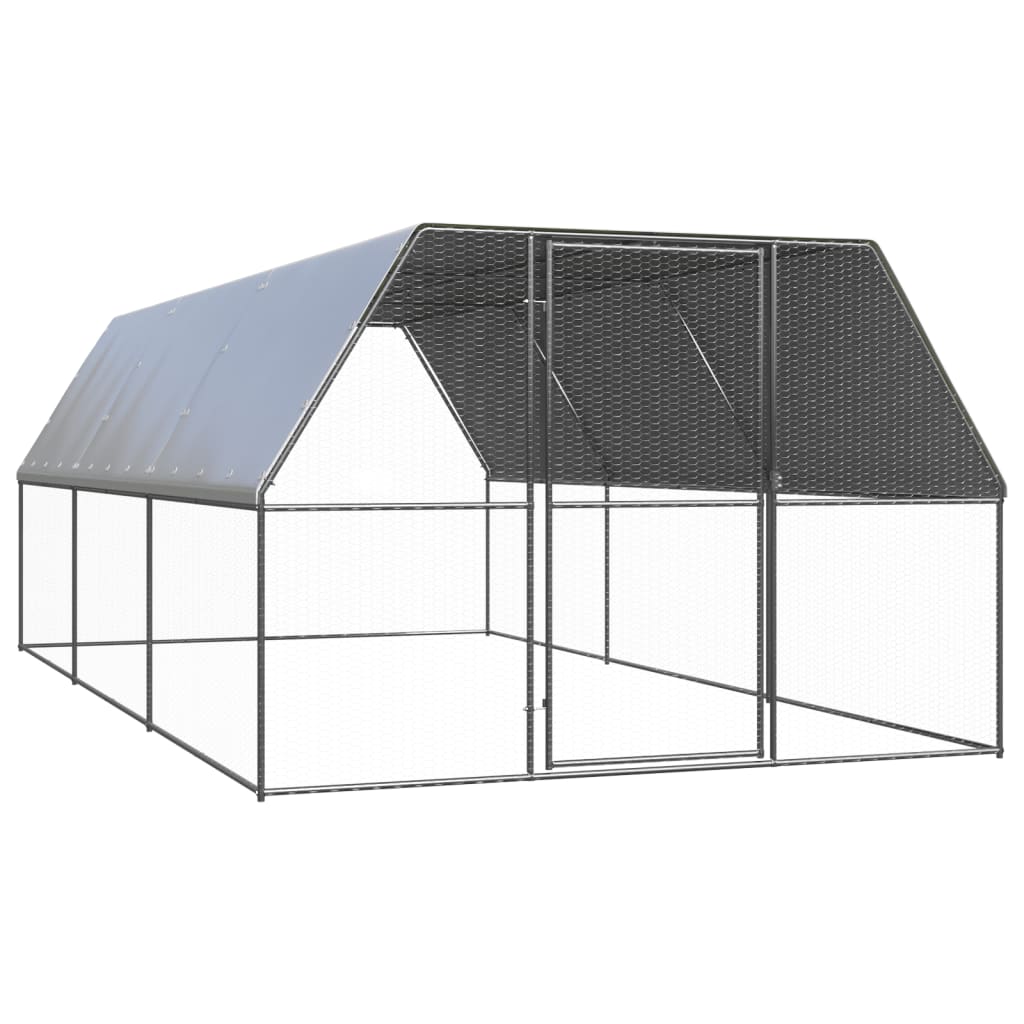 Large Galvanised Steel Chicken Cage 3x6x2m | Simpledeals