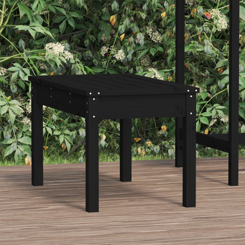 Pine Noir: Black Solid Wood Garden Bench