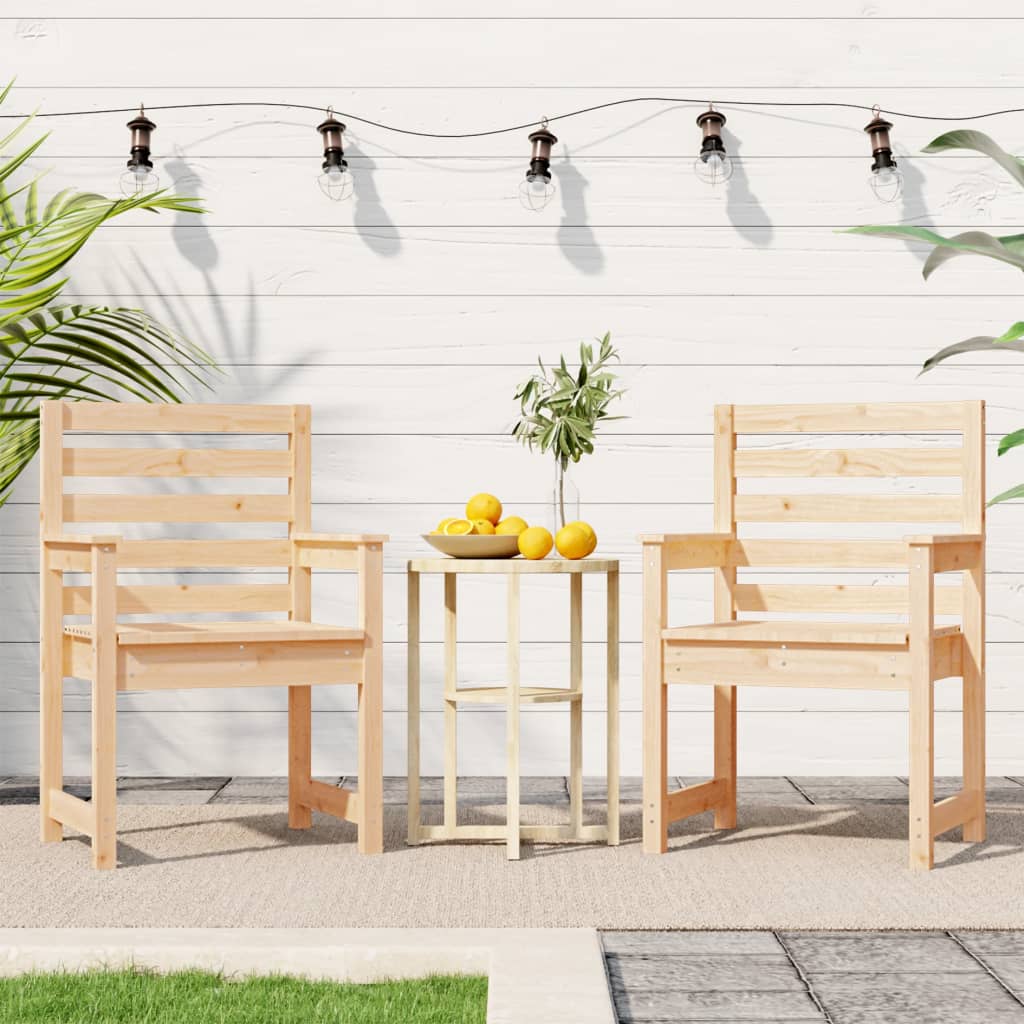 Twin Pine Wood Garden Chairs