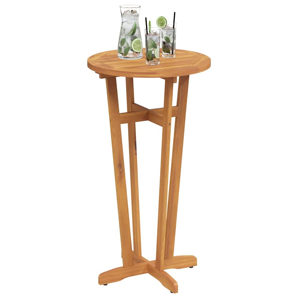 Acacia Wood Bar Table Round 60cm Outdoor | Simpledeals