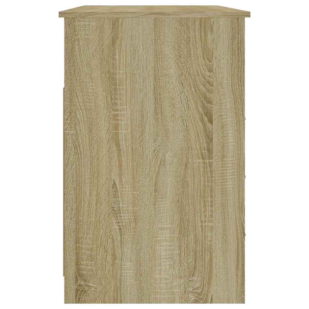 Sonoma Oak Desk 3 Drawers Home Office 102cm | Simpledeals